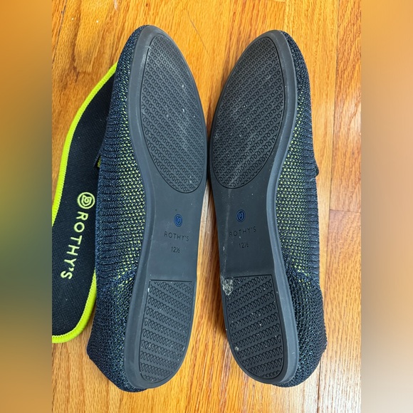 Black Friday retired navy blue metallic Rothy’s loafers - Picture 3 of 4